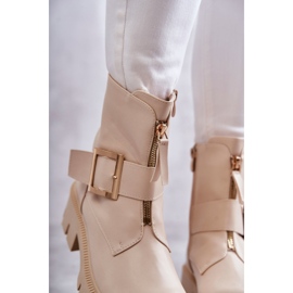 Women's Warm Boots With Zipper Beige Torey 2