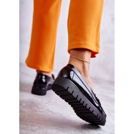 PL5 Women's Leather Loafers On The Black Venesia Platform 2