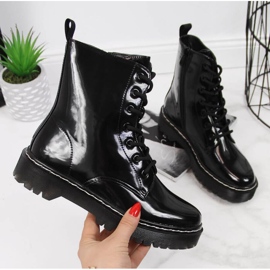 Warm lacquered boots Vinceza W JAN55A black 1