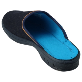 Befado colorful children's slippers with embroidery 707Y420 navy blue 2