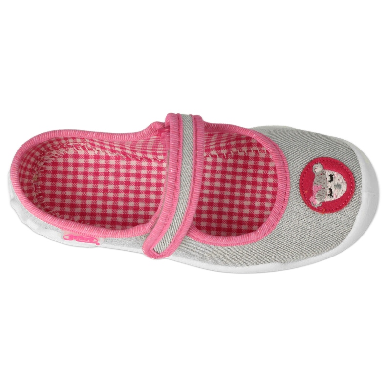 Befado children's shoes with velcro 114X501 silver/pink 3