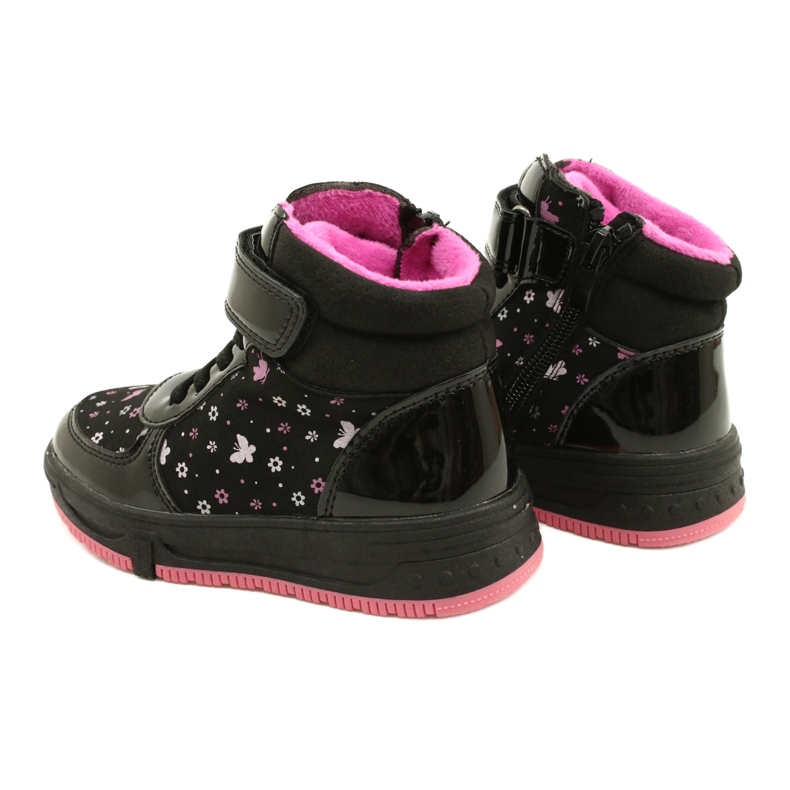 American Club American Boots Warm boots XD66 Black pink 5