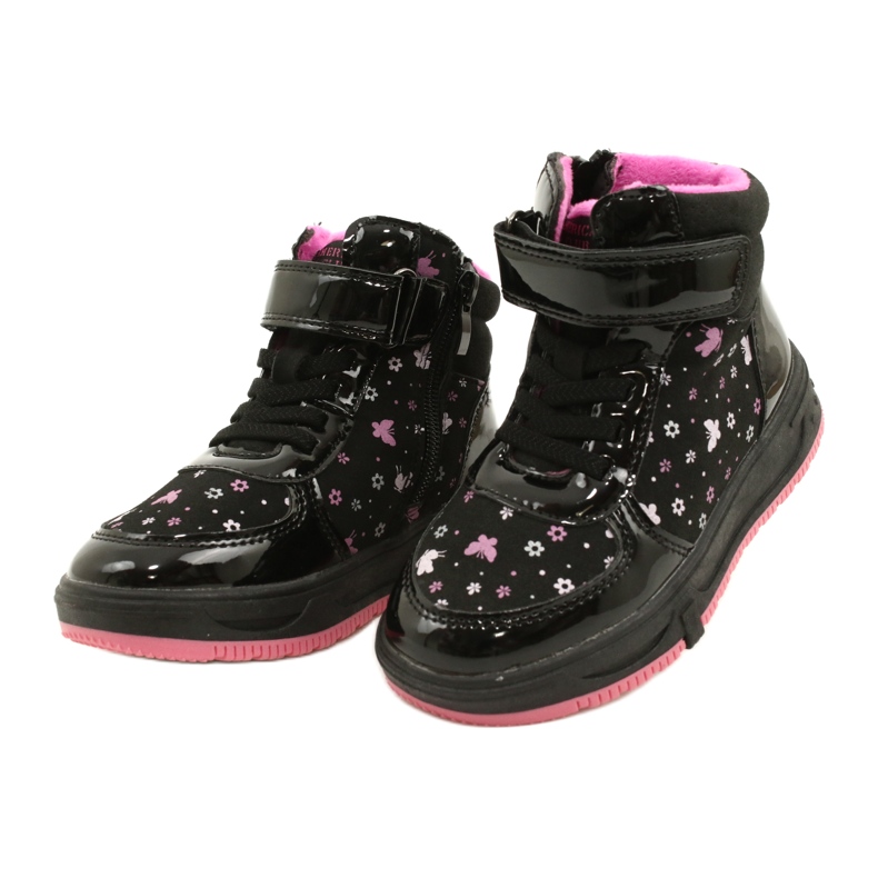 American Club American Boots Warm boots XD66 Black pink 2