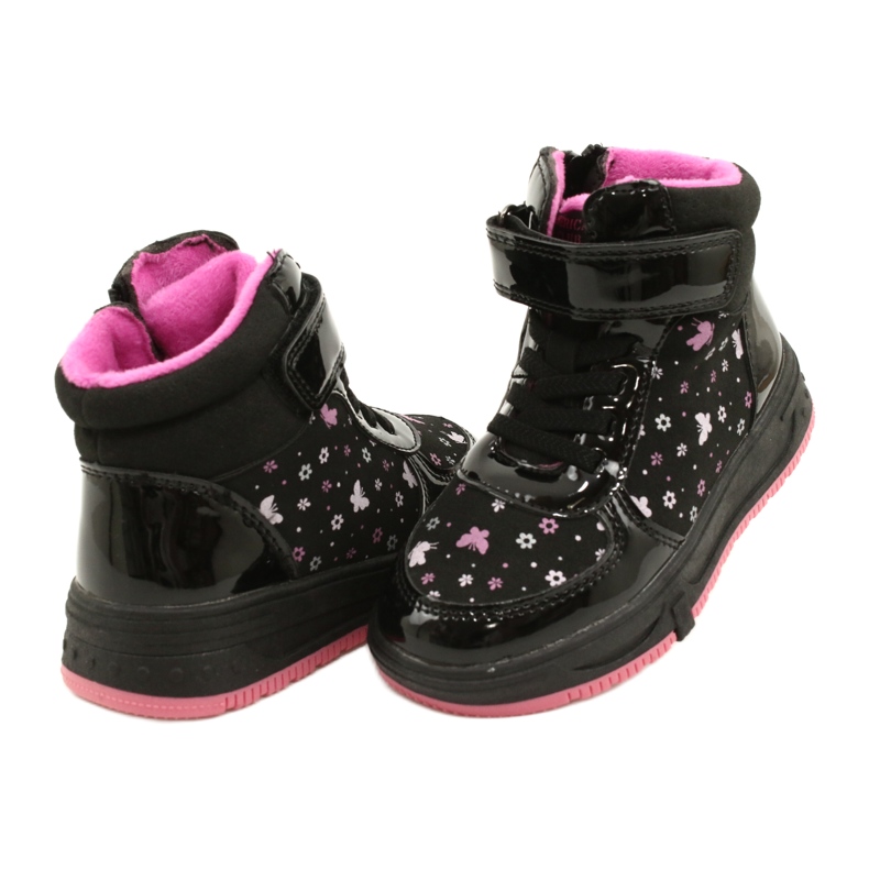 American Club American Boots Warm boots XD66 Black pink 3