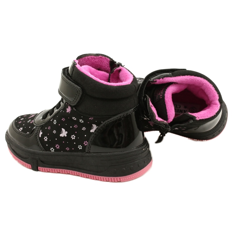 American Club American Boots Warm boots XD66 Black pink 6