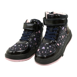 American Club American Boots Warm boots XD66 Navy blue pink 2 American Club American Boots Warm boots XD66 Navy blue pink 2