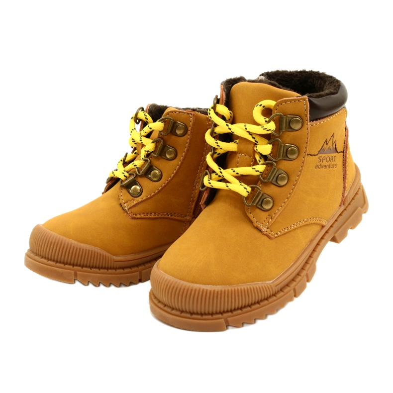 Trappers With fur News 22DZ23-5256 Camel yellow 2