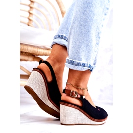 PS1 Women's Comfortable Sandals With Buckle Black Thallas 4