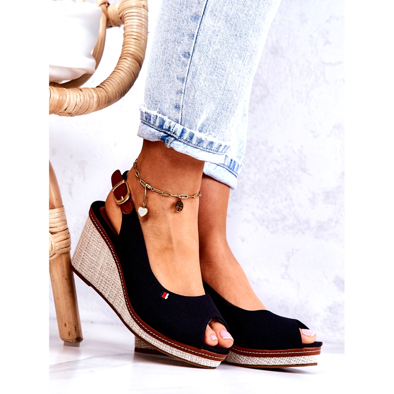 PS1 Women's Comfortable Sandals With Buckle Black Thallas 2