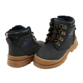 Boys' trappers with fur news 22Dz23-5256 navy blue 3