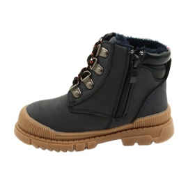 Boys' trappers with fur news 22Dz23-5256 navy blue 1