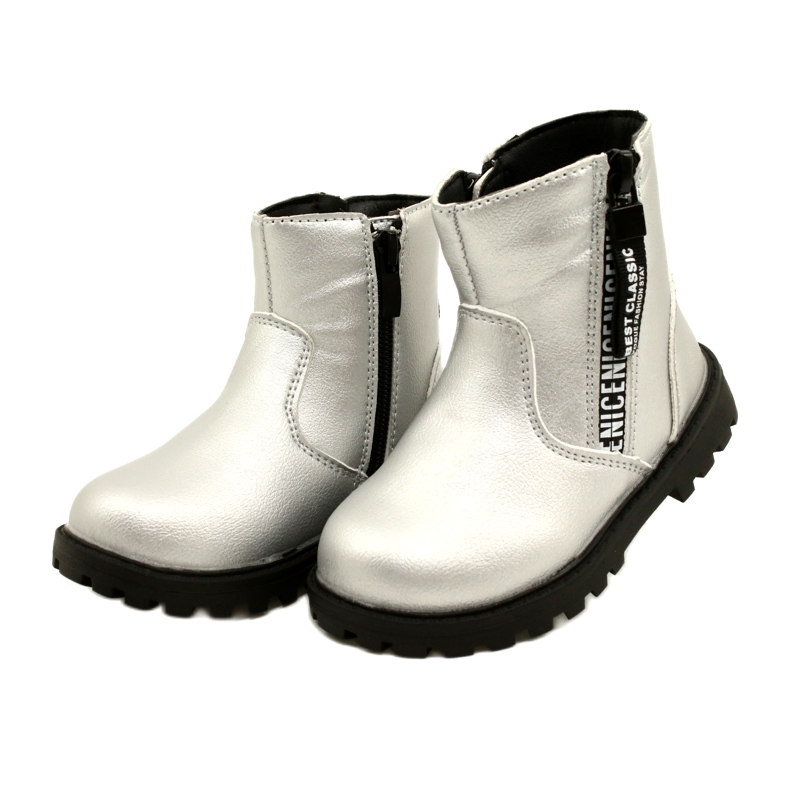 Silver boots for girls miss 22dz23-5268 2 Silver boots for girls miss 22dz23-5268 2