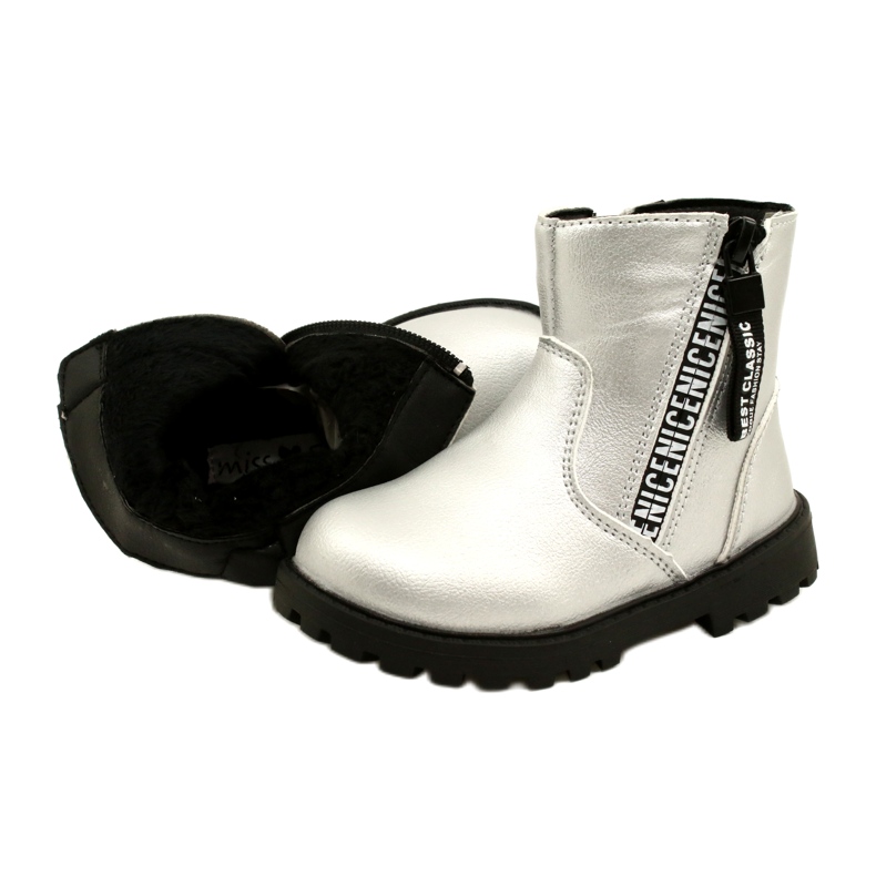 Silver boots for girls miss 22dz23-5268 5 Silver boots for girls miss 22dz23-5268 5