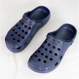 Light men's Shelovet navy blue slippers 2