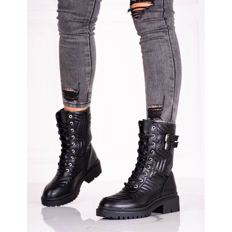 Women's workers with stylish Shelovet quilting black 1