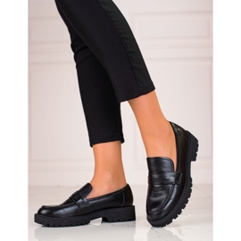 W. Potocki Classic women's moccasins on a thick Potocki sole black 1