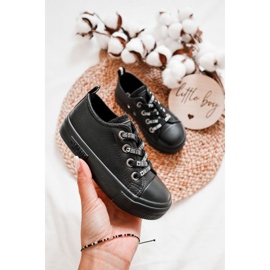 Children's Leather Sneakers Big Star KK374061 Black 1