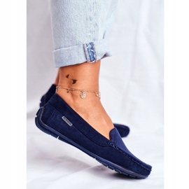Evento Women's Loafers Navy Blue Suede 3 Evento Women's Loafers Navy Blue Suede 3