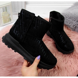 Women's black suede snow boots NEWS 2