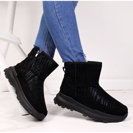 Women's black suede snow boots NEWS 1 Women's black suede snow boots NEWS 1