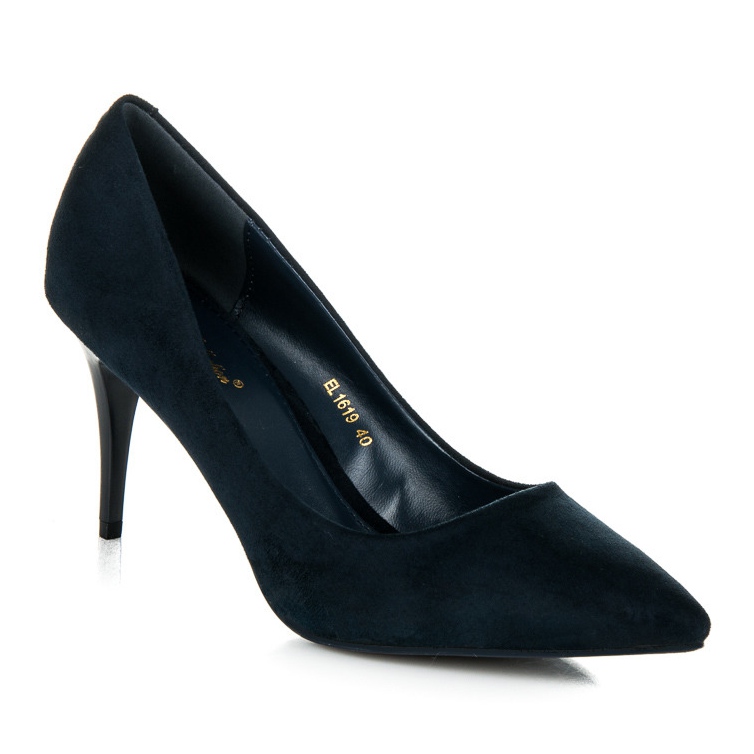 Comer Suede heels blue 1