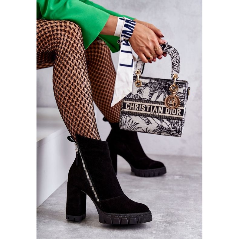 Fashionable Suede Boots On High Heel Laura Messi 2509 Black 2 Fashionable Suede Boots On High Heel Laura Messi 2509 Black 2