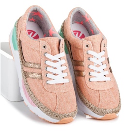 Kylie Lace-up sneakers, espadrilles pink 1