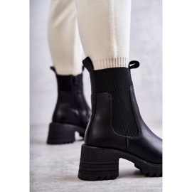 Women's Black Warm Boots On Heel Abella 2