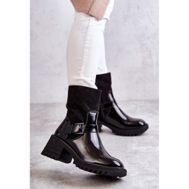 Women's Boots Warmed On A Chunky Heel Black Marinela 1