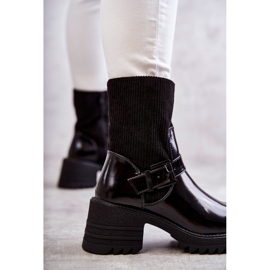 Women's Boots Warmed On A Chunky Heel Black Marinela 2