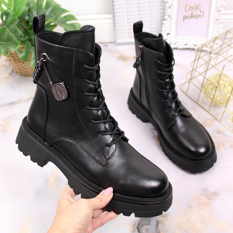 Black insulated boots female boots black Filippo PAW372 1