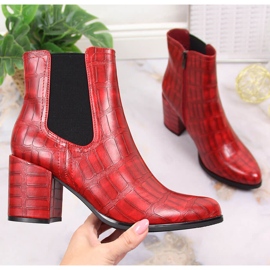 Women's boots on the post insulated crocodile red Laura La.Fi black 1