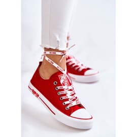 Women's Material Sneakers Big Star KK274104 Red 1