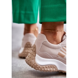 Vinceza Women's Lace-up Sports Shoes Beige brown 2 Vinceza Women's Lace-up Sports Shoes Beige brown 2