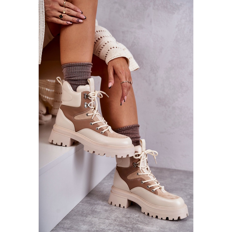 PS1 Warm Boots Trappers Beige-Brown Settimo multicolored 1