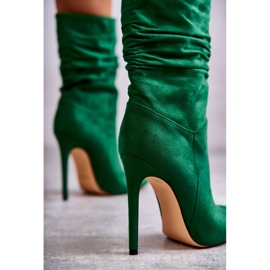 FS1 Women's Crinkled Boots Green Laguna 2