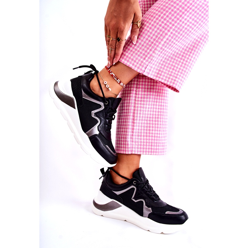 Women's fashionable black sports sneakers 2 Women's fashionable black sports sneakers 2