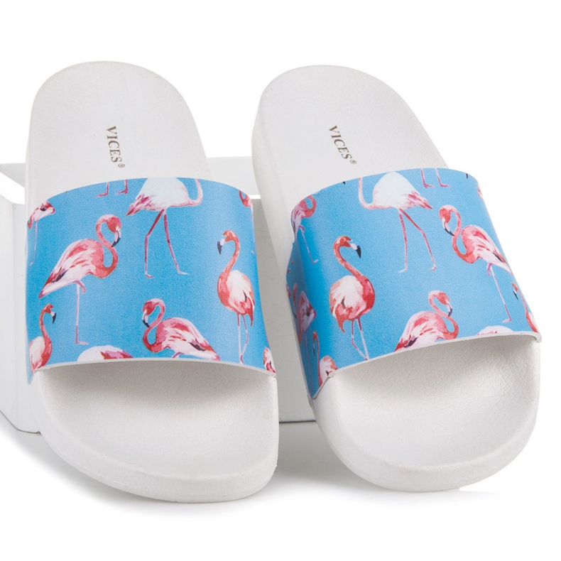 Vices Flamingo slippers blue 2