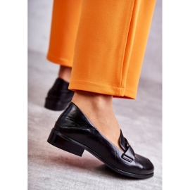 Vinceza Fashionable Leather Loafers Black Trine 2