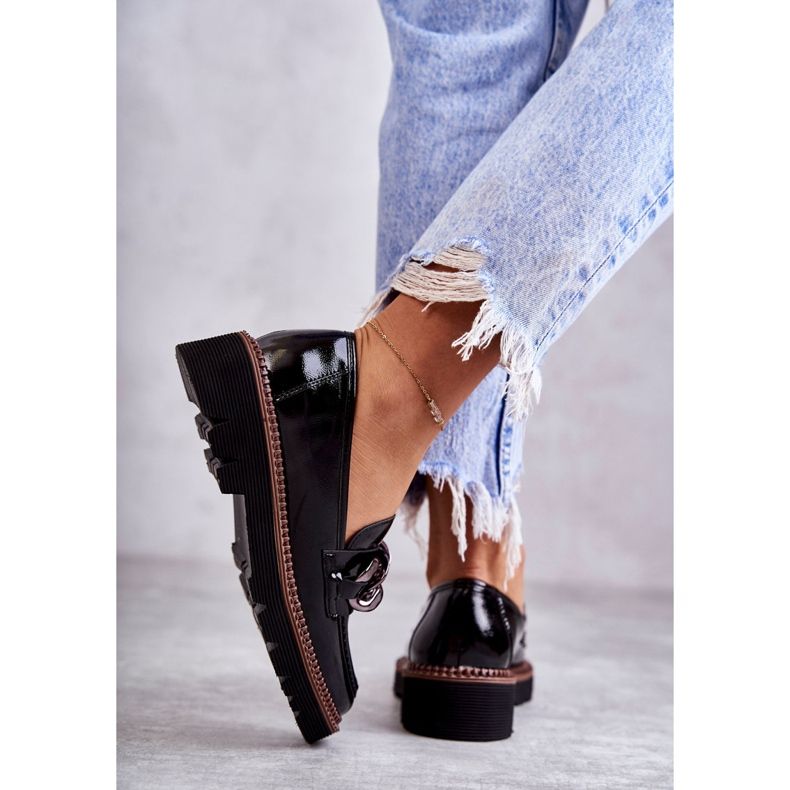 Vinceza Lacquered Loafers On The Black Reidun Platform 2