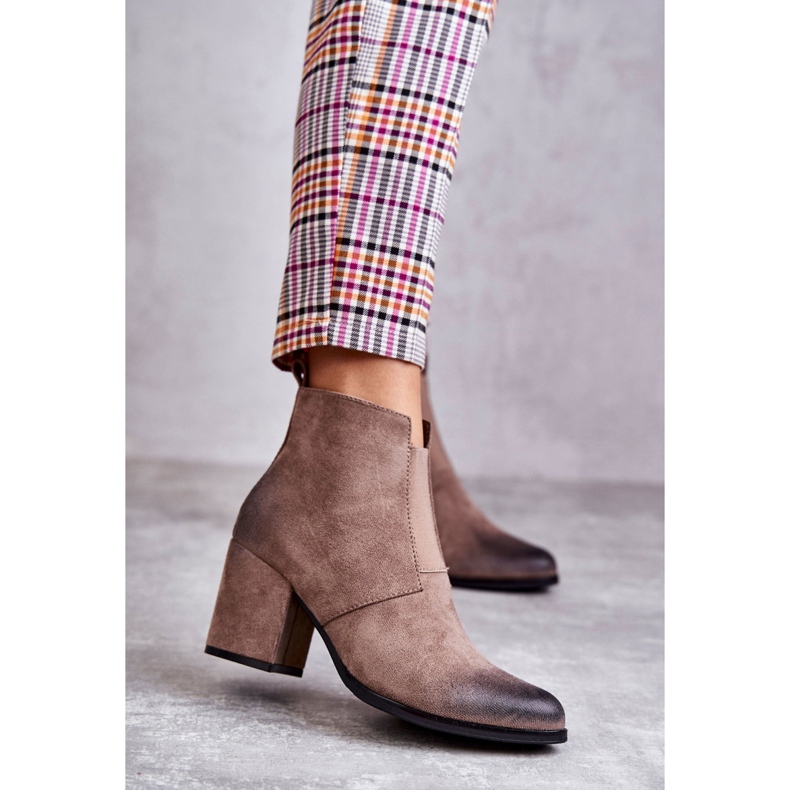 PL4 Classic Suede Booties La.Fi 260035DTA-SU Beige 1