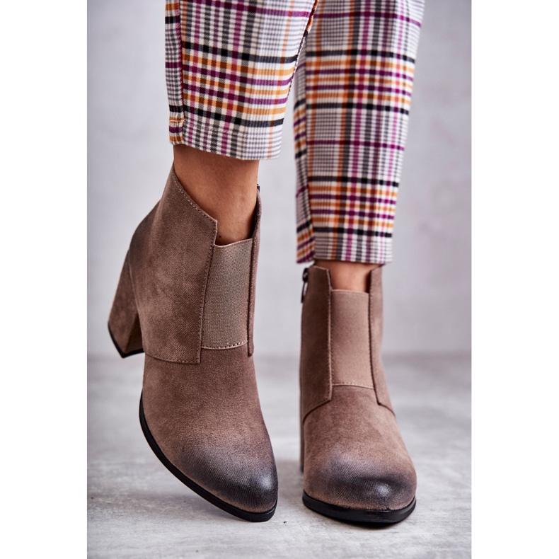 PL4 Classic Suede Booties La.Fi 260035DTA-SU Beige 2