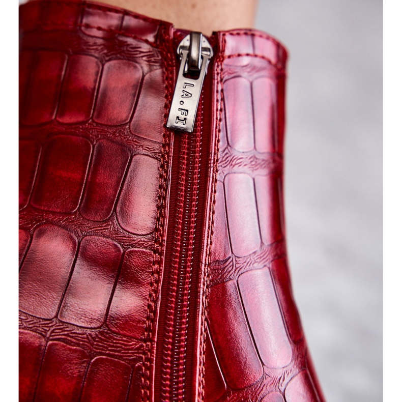 PL4 Snake Eco-Leather Boots La.Fi 260038R-XC Red 1