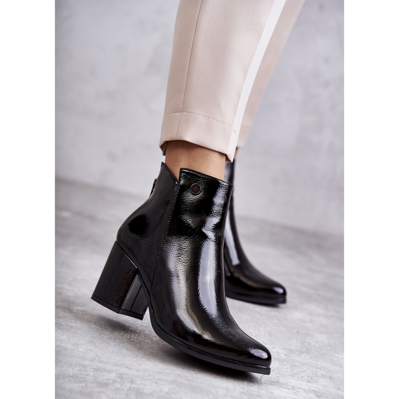 PL4 Women's Lacquered Boots La.Fi 260039B-LA Black 1