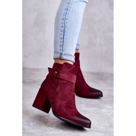 PL4 Women's Suede Booties La.Fi 260041WI-SU Red multicolored 1