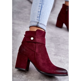 PL4 Women's Suede Booties La.Fi 260041WI-SU Red multicolored 2