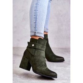 PL4 Women's Suede Booties La.Fi 260041BGR-SU Green 1