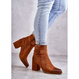 PL4 Women's Suede Booties La.Fi 260041C-SU Camel brown 2