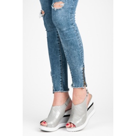 Vices Comfortable wedge shoes grey 1