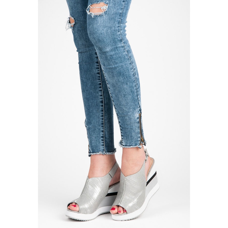 Vices Comfortable wedge shoes grey 1